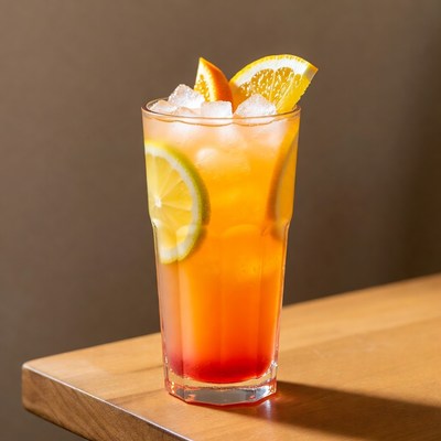 Orange Lemon Cocktail with Ice