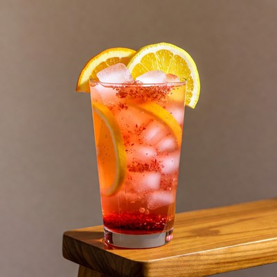 Orange Slice Cocktail with Ice