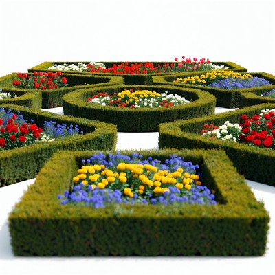 Colorful Flower Topiary Garden