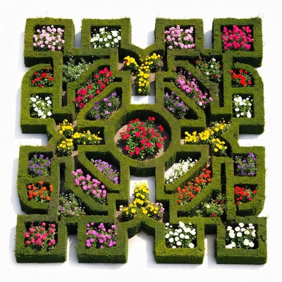 Colorful Flower Topiary Garden Design