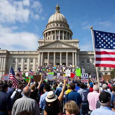 Tax Reform Protest at State Capitol