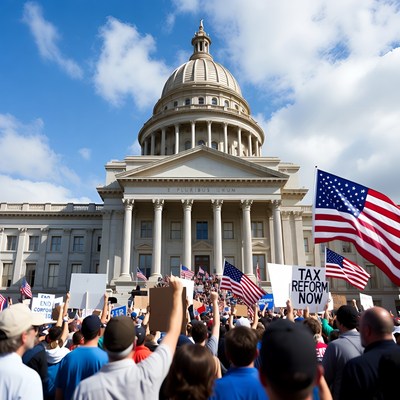Tax Reform Protest at Capitol Building