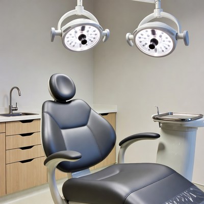 Modern Dental Chair in Exam Room