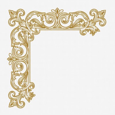 Ornate Golden Corner Border