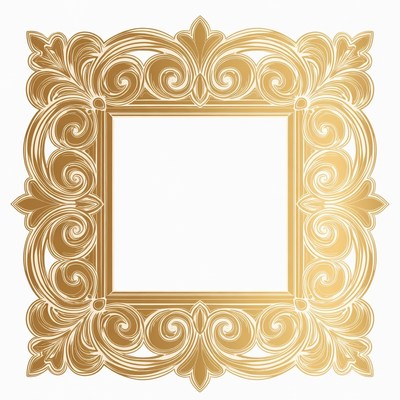 Gold Ornate Frame Border