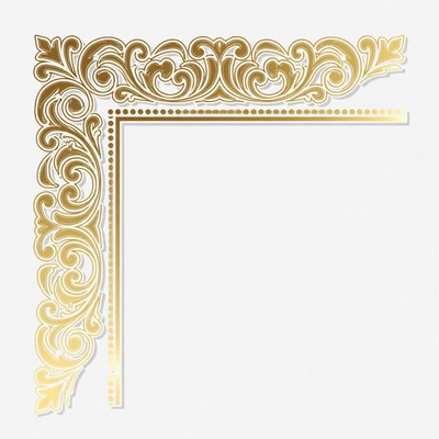 Golden Ornate Corner Border