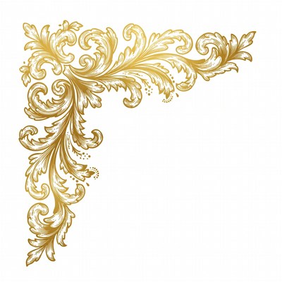 Golden Ornate Corner Border