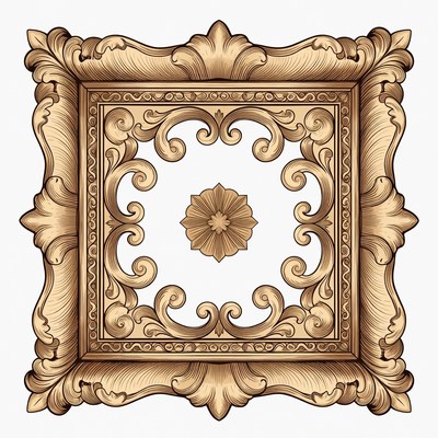 Ornate Golden Picture Frame