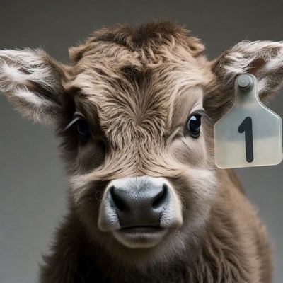 Calf with ear tag number 1