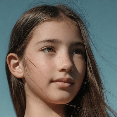 Closeup portrait of young Asian girl