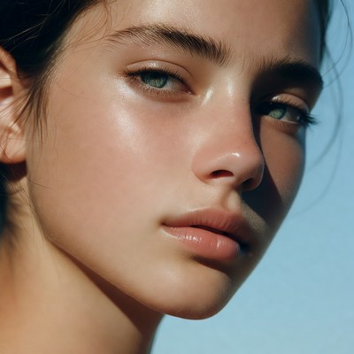 Close-up portrait of young woman