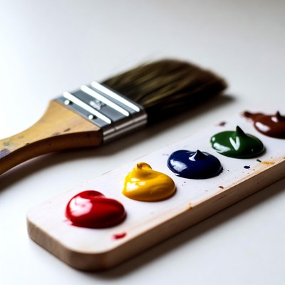 Paintbrush and Color Palette
