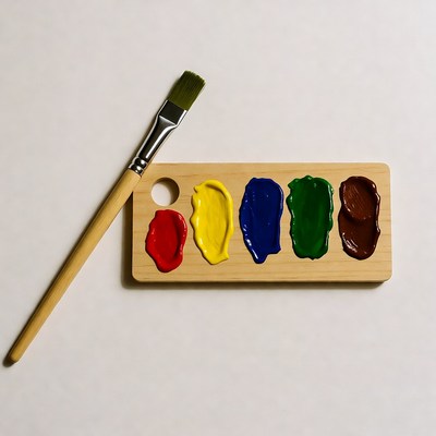 Paintbrush and Color Palette