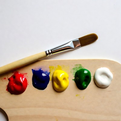 Paintbrush and Color Palette