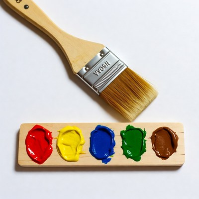 Paintbrush with Color Palette