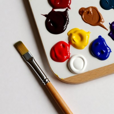 Paintbrush and Color Palette