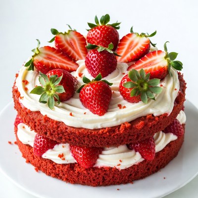 Strawberry Red Velvet Cake