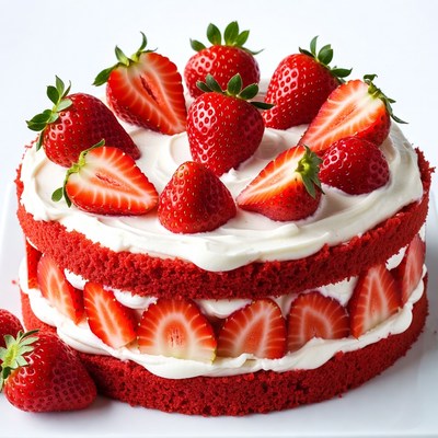 Strawberry Red Velvet Cake
