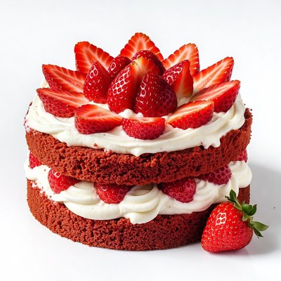 Strawberry Red Velvet Cake