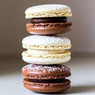 Stack of Colorful Macarons