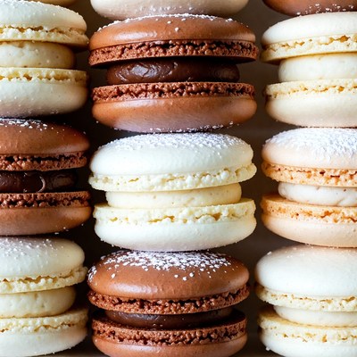 Stacked Colorful Macarons