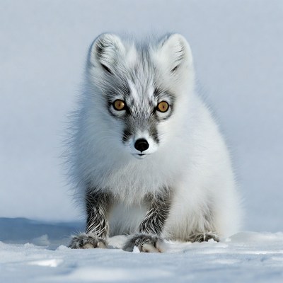 Arctic Fox on Snow