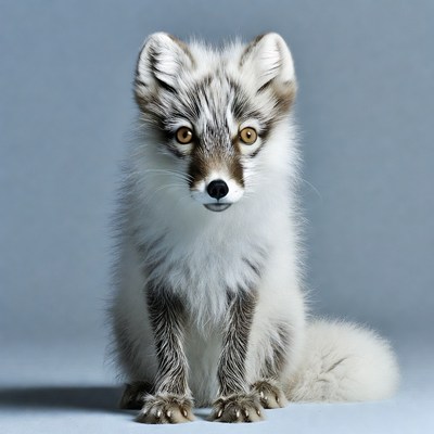 Arctic Fox Pup Sitting