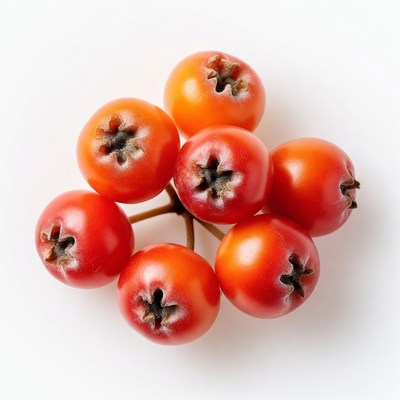 Cluster of red rowan berries