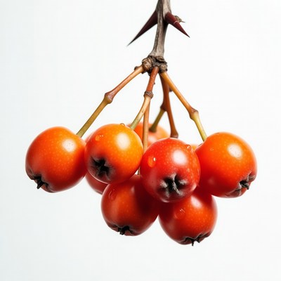 Mountain Ash Berries on Branch