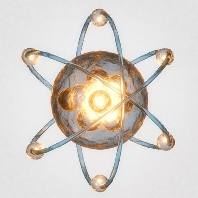 Glowing Atom Model