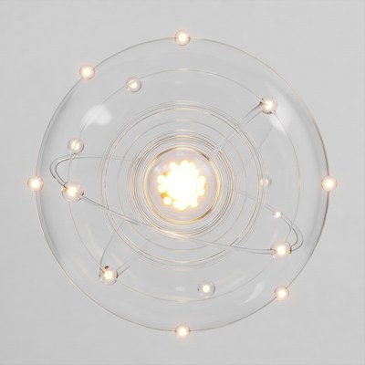 Glowing Atom Model Illustration