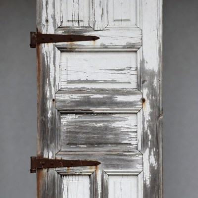 Rustic White Wooden Door