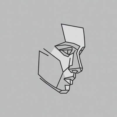 Geometric Abstract Face Profile