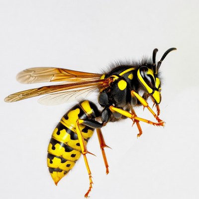 Yellow Jacket Wasp Flying