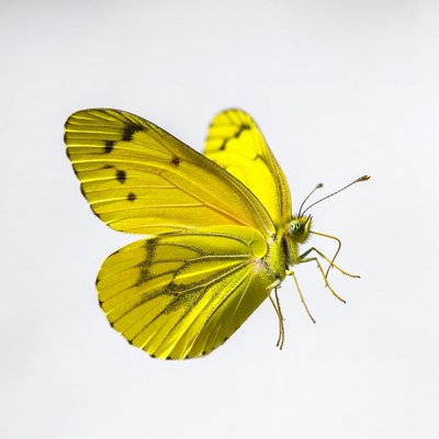Yellow butterfly with black spots
