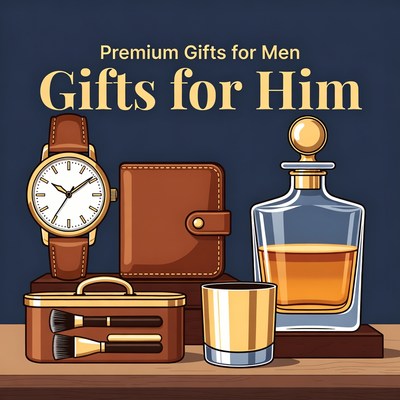 Premium Gifts for Men Illustration