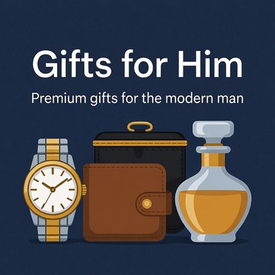 Gifts for Him: Watch, Wallet, Perfume