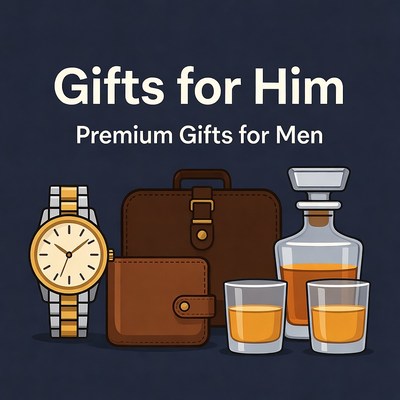 Premium Gifts for Him Illustration