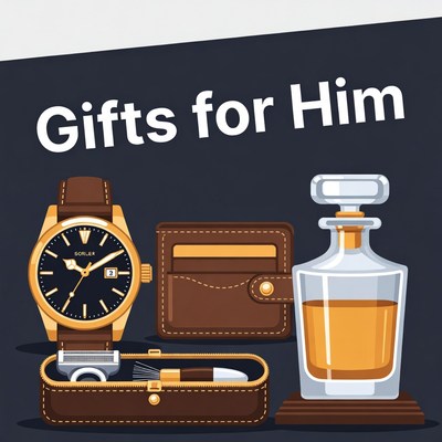 Gifts for Him Illustration