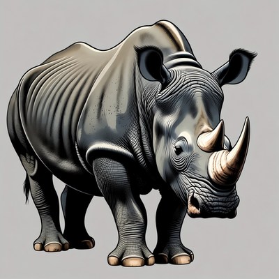 Black Rhino Illustration