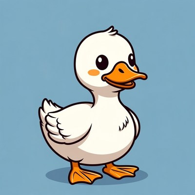 Cute cartoon baby duck