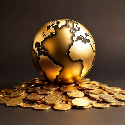 Golden Globe on Wealth Coins
