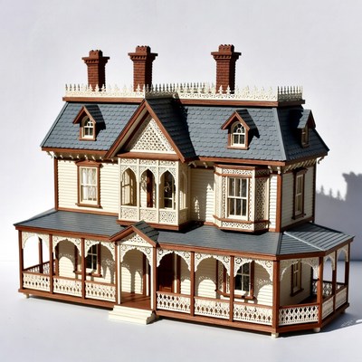 Victorian Dollhouse Model