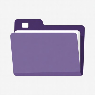 Open Purple Folder Icon