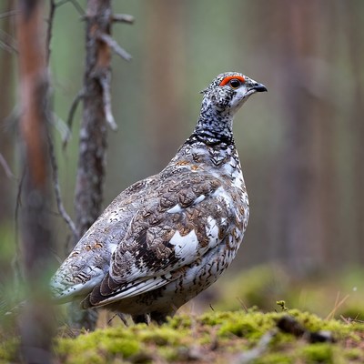 Willow Ptarmigan in Forest