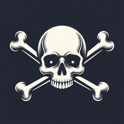 Skull and Crossbones Illustration