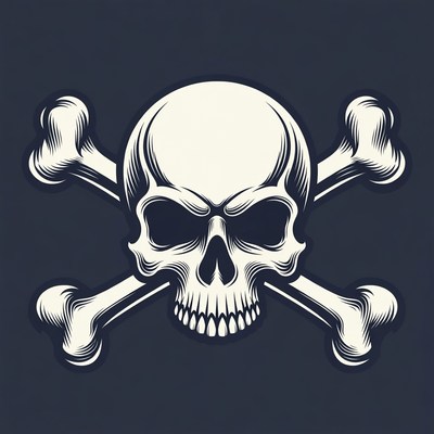 Skull and Crossbones Illustration
