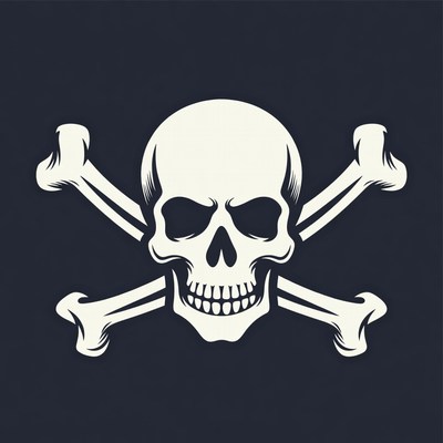 Skull and Crossbones Illustration
