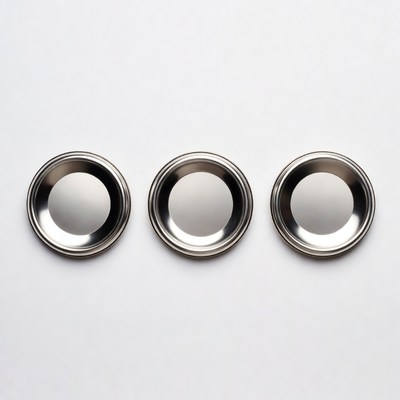 Three Silver Jar Lids
