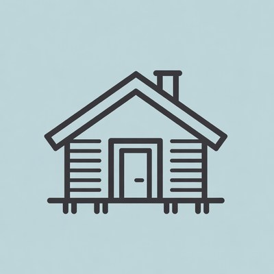 Log Cabin Illustration